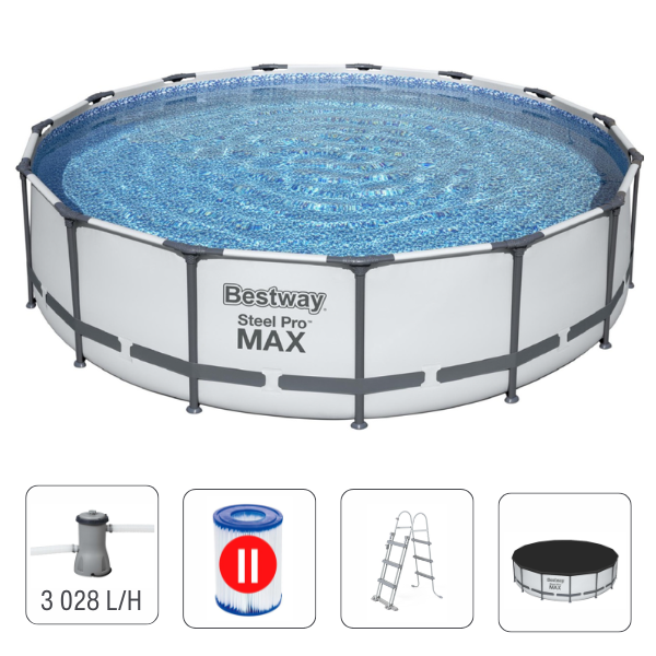 Bestway Piscină STEEL PRO MAX 457х107 cm, 14970 L, cadru metalic [1]