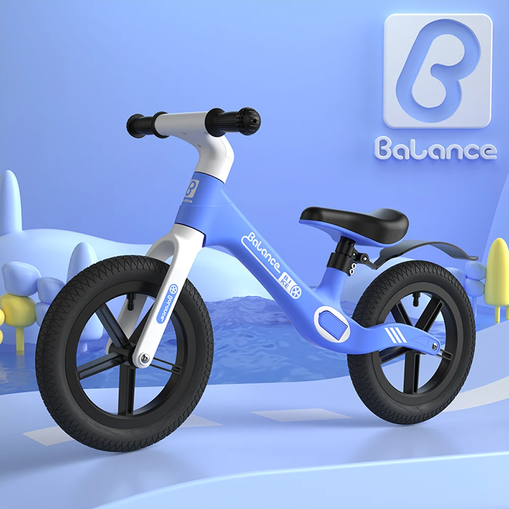 Bicicletă fără pedale pentru copii, 12', albastră (28369) [2]
