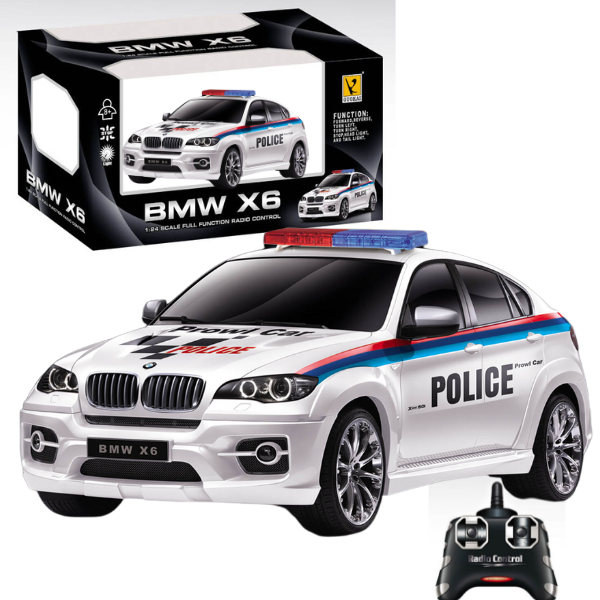 BMW X6 1:24 mașină de poliție cu telecomandă [2]