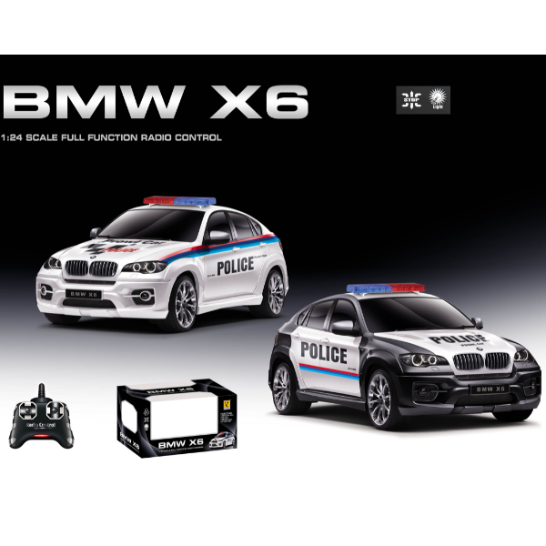 BMW X6 1:24 mașină de poliție cu telecomandă [3]