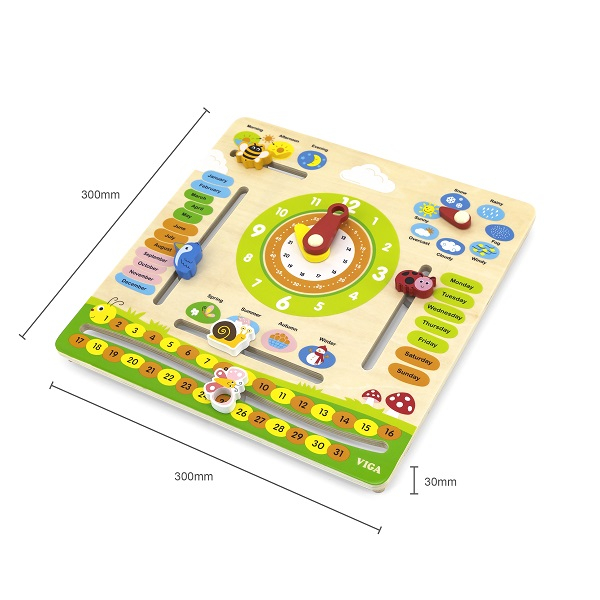 Calendar din lemn cu ceas (în engleză) [2]