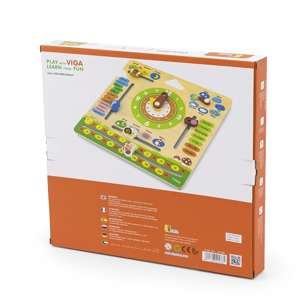 Calendar din lemn cu ceas (în engleză) [4]