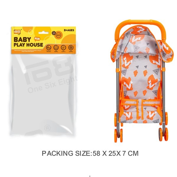 Cărucior pentru papuși cu impreu orange [3]