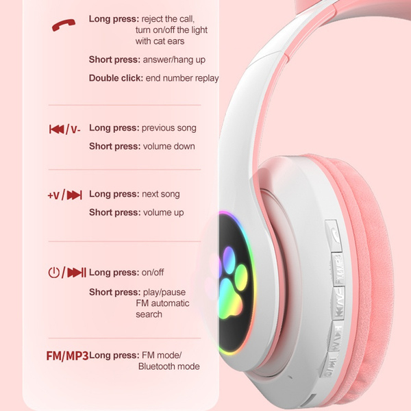 Căști Bluetooth Cat Ear (urechi luminiscente) [4]