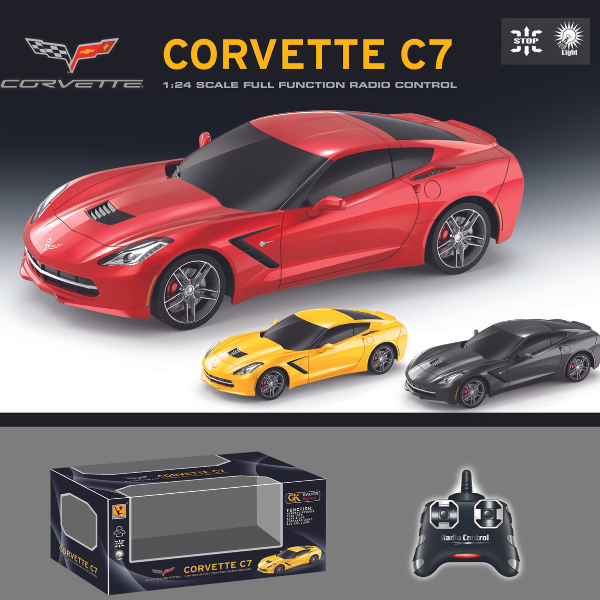 CORVETTE C7 1:24 cu telecomandă, 3 culori [2]
