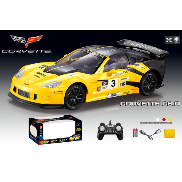 CORVETTE RACING C6R 1:18 cu telecomandă și baterie de 4.8V [2]
