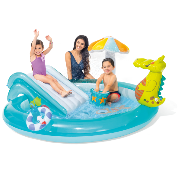 INTEX Centrul de joacă gonflabil “Crocodil ” 201x170x84 cm, 160 L, până la 54 kg, 2+ [2]