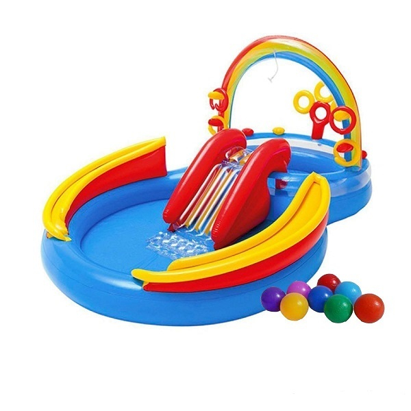 INTEX Centrul de joacă gonflabil "Curcubeu" 297x193x135 cm, 381 L, până la 81 kg, 2+ [3]