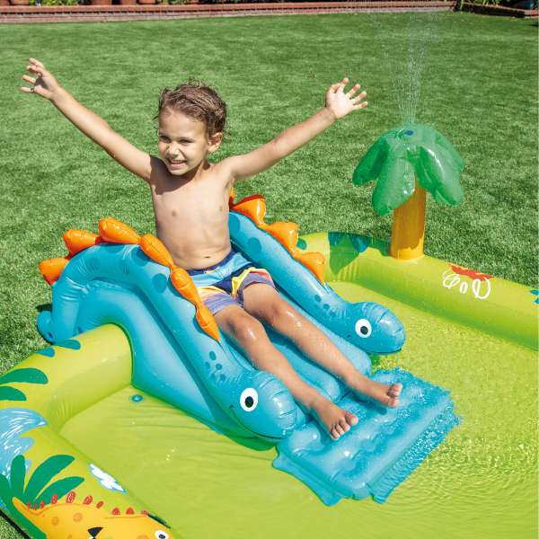 INTEX Centrul de joacă gonflabil “Micul Dino" 191x152x58 cm, 143 L, până la 54 kg, 2+ [4]