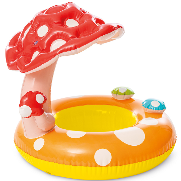 INTEX Cerc gonflabil "Ciupercuța" cu decupaje pentru picioare și baldachin D 69 cm, până la 15kg, 1-2 ani [3]