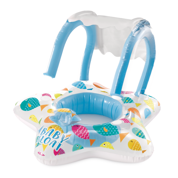 INTEX Cerc gonflabil cu decupaje pentru picioare și baldachin 81х79 cm, până la 15kg, 1-2 ani [7]
