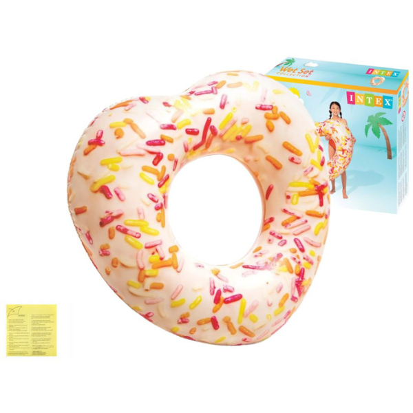 INTEX Cerc gonflabil "Donut în forma de inimă", 94x89x25 cm, pînă la 80 kg, 9+ [10]