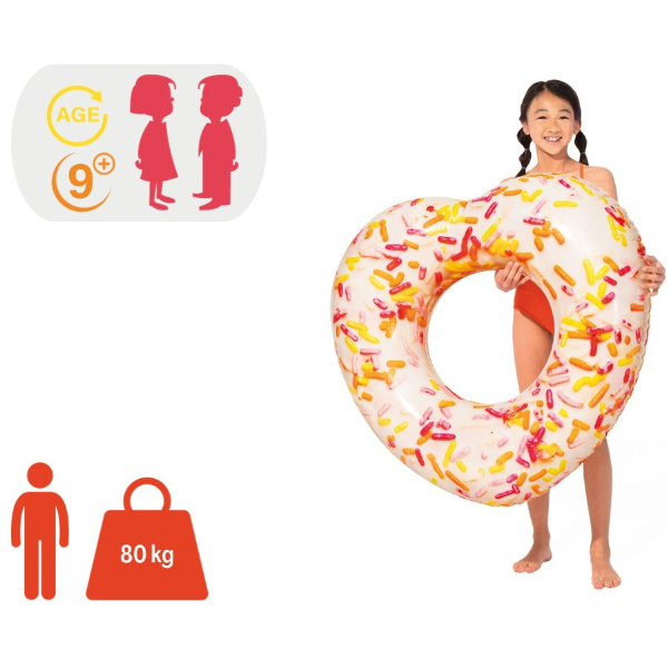 INTEX Cerc gonflabil "Donut în forma de inimă", 94x89x25 cm, pînă la 80 kg, 9+ [6]