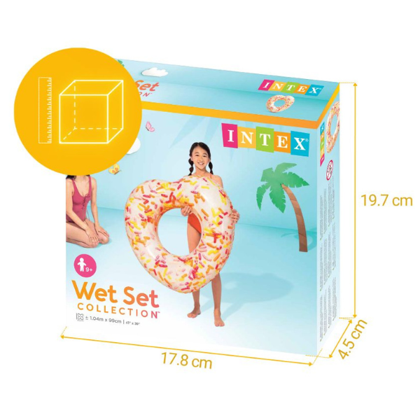 INTEX Cerc gonflabil "Donut în forma de inimă", 94x89x25 cm, pînă la 80 kg, 9+ [11]