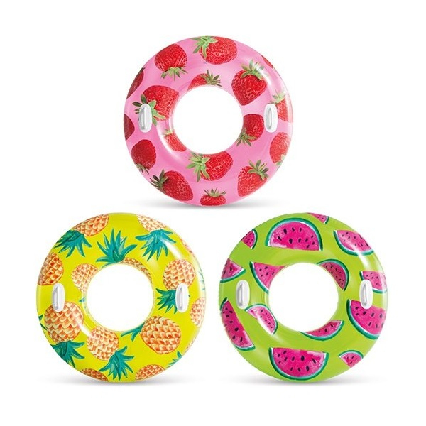 INTEX Cerc gonflabil "Fructe tropicale" D 107 cm cu mânere, până la 80 kg, 9+, 3 culori [1]