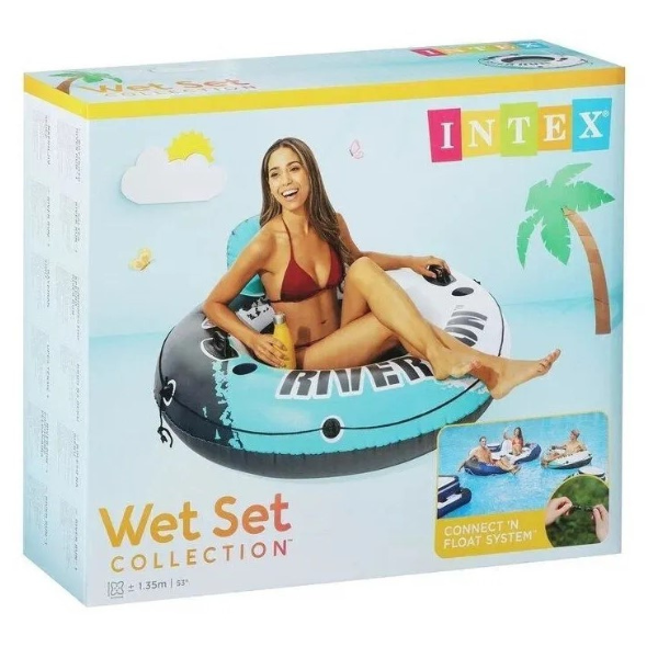 INTEX Cerc gonflabil “River run” cu mînere și suport spate, D 135 cm, pînă la 100 kg [3]