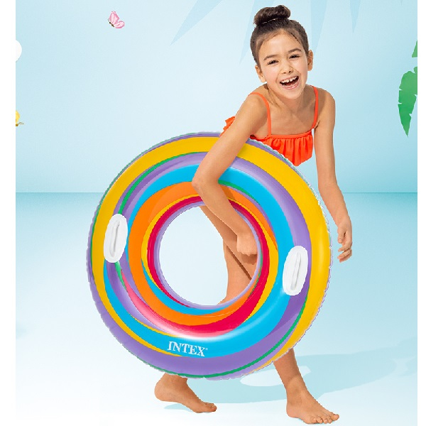 INTEX Cerc gonflabil “Vârtej” D 91 cm cu mânere, până la 60kg, 9+, 2 culori [4]