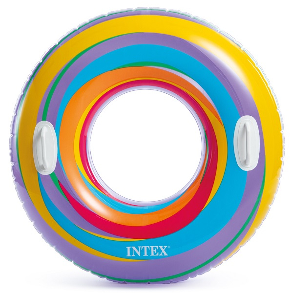 INTEX Cerc gonflabil “Vârtej” D 91 cm cu mânere, până la 60kg, 9+, 2 culori [5]