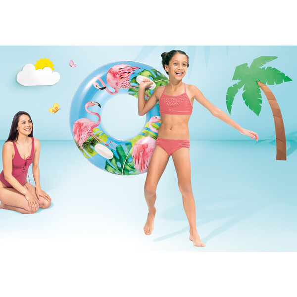 INTEX Cerc gonflabil “Vise de vară” D 97 cm cu mânere, până la 80 kg, 9+, 3 culori [34]