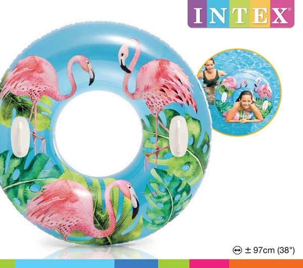 INTEX Cerc gonflabil “Vise de vară” D 97 cm cu mânere, până la 80 kg, 9+, 3 culori [15]