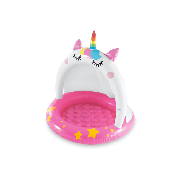 INTEX Piscină gonflabilă pentru copii cu baldachin „Unicorn” 102х102 cm, 45 L,  1-3 ani [7]