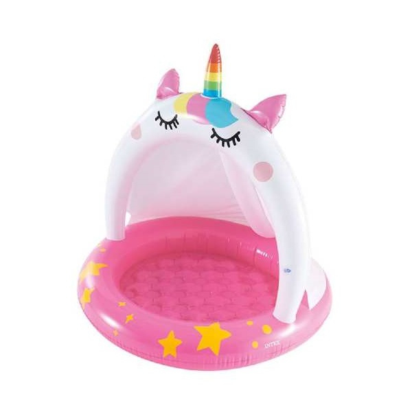 INTEX Piscină gonflabilă pentru copii cu baldachin „Unicorn” 102х102 cm, 45 L,  1-3 ani [2]