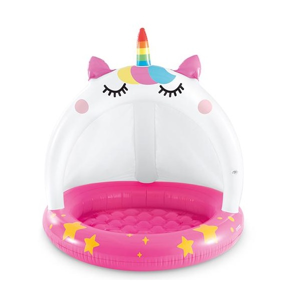 INTEX Piscină gonflabilă pentru copii cu baldachin „Unicorn” 102х102 cm, 45 L,  1-3 ani [1]