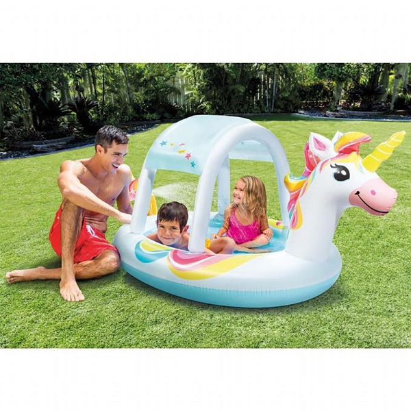 INTEX Piscină gonflabilă pentru copii cu baldachin "Unicorn" 254x132x109 cm, 130 L, 2+ [2]