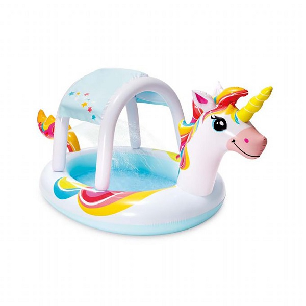 INTEX Piscină gonflabilă pentru copii cu baldachin "Unicorn" 254x132x109 cm, 130 L, 2+ [1]