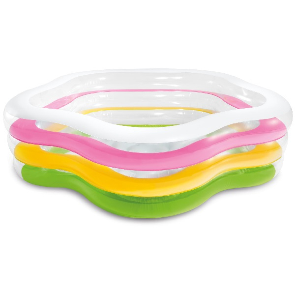 INTEX Piscină gonflabilă pentru copii cu baza gonflabilă 185x180x53 cm, 460 L, 3+ [1]