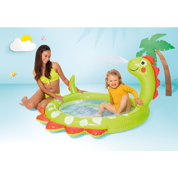 INTEX Piscină gonflabilă pentru copii cu jet de apă „Dino”  119 х 109 х 66 cm, 68 L, 2+ [3]