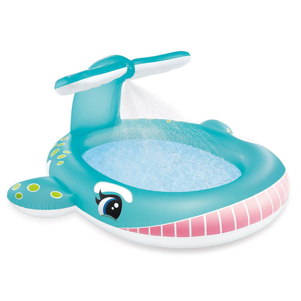 INTEX Piscină gonflabilă pentru copii cu jeturi de apă "Balena" 201x196x91 cm, 200 L, 2+ [1]