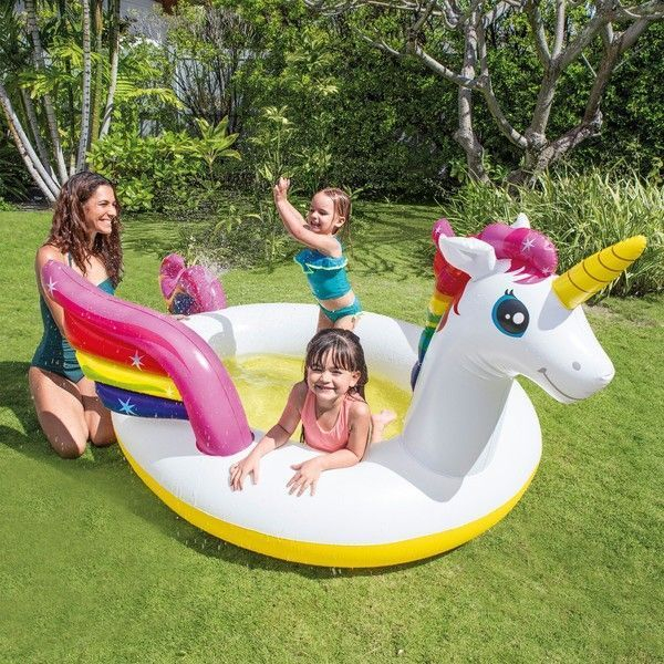 INTEX Piscină gonflabilă pentru copii “Unicorn fermecat” 272x193x104  cm, 335 L, 2+ [2]