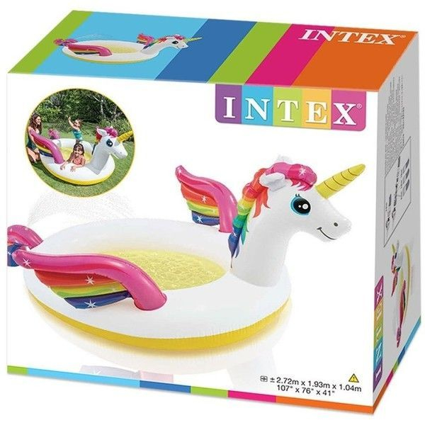 INTEX Piscină gonflabilă pentru copii “Unicorn fermecat” 272x193x104  cm, 335 L, 2+ [3]