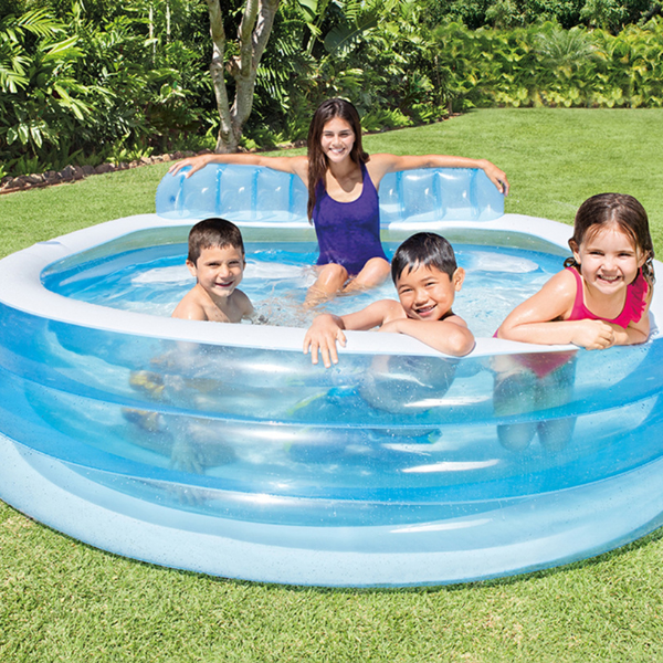 INTEX Piscină gonflabilă pentru familie 229х218х79 cm, 590 L, 6+ [2]