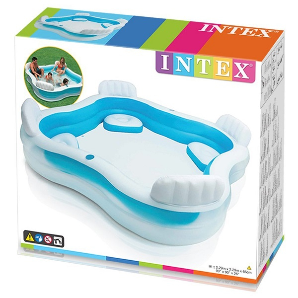 INTEX Piscină gonflabilă pentru familie 229x229x66 cm, 990 L, 3+ [10]