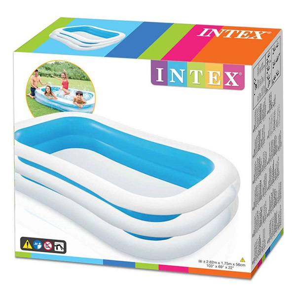 INTEX Piscină gonflabilă pentru familie 262x175x56 cm, 770 L, 6+ [6]