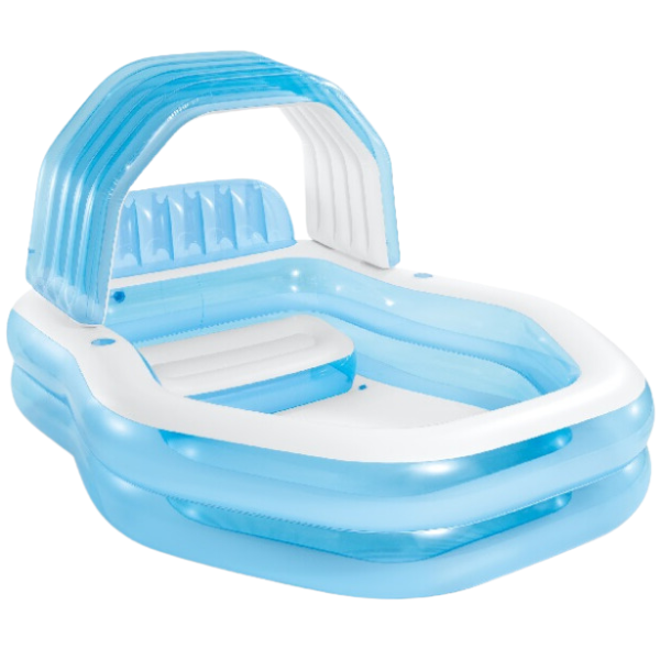 INTEX Piscină gonflabilă pentru familie cu baldachin 229x191x135 cm, 530 L, 3+ [1]