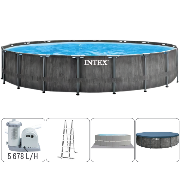 INTEX Piscină GREYWOOD PRISM FRAME PREMIUM 549х122cm, 24311L, cadru metalic [1]