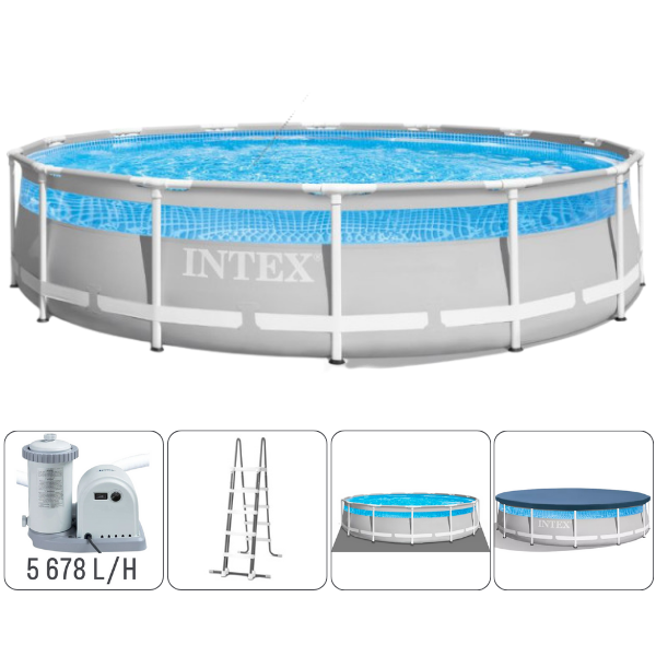 INTEX Piscină PRISM FRAME CLEARVIEW 488x122cm, 19156L, cadru metalic [1]