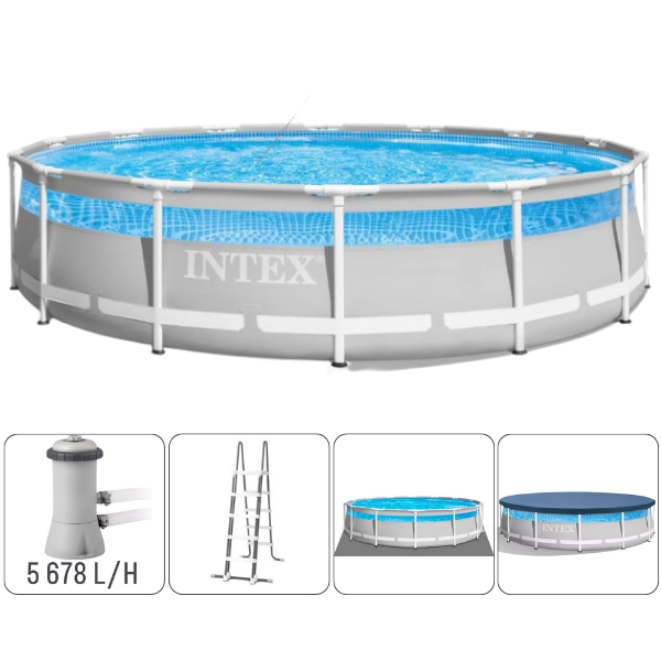 INTEX Piscină PRISM FRAME CLEARVIEW 488x122cm, 19156L, cadru metalic [29]