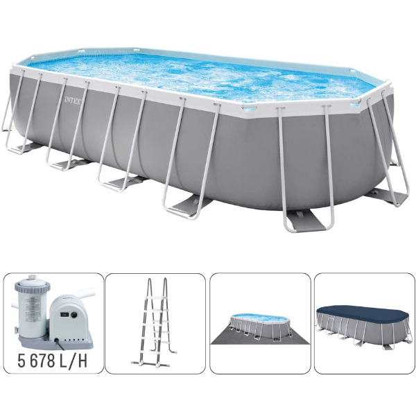 INTEX Piscină PRISM FRAME OVAL 610х305×122сm, 18202L, cadru metalic [15]
