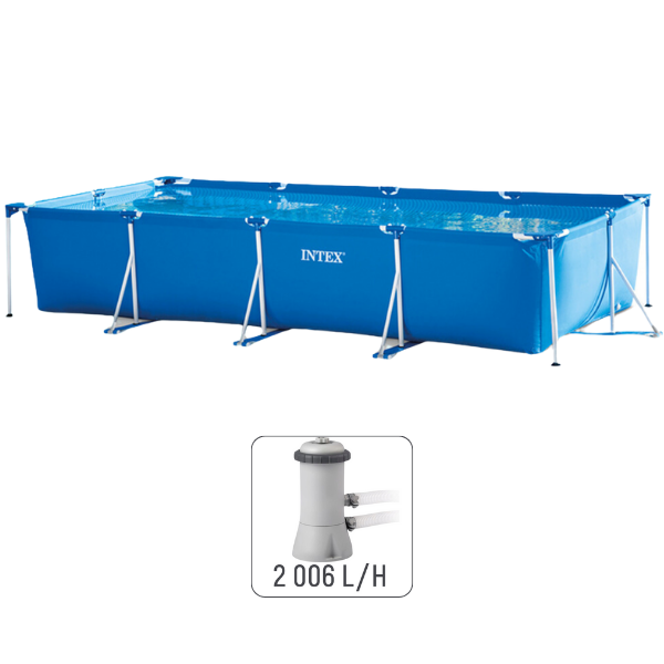 INTEX Piscină RECTANGULAR FRAME 450x220x84cm, 7127L, cadru metalic [4]