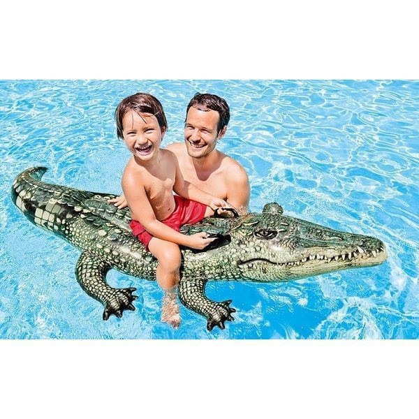 INTEX Plută-saltea gonflabilă “Aligator” cu mânere, 170×86 cm, până la 40 kg, 3+ [2]