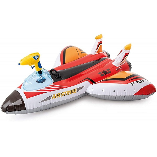 INTEX Plută-saltea gonflabilă “Avion cu pistol de apă” cu mâner, 117х117 cm, până la 40 kg, 3+, 2 culori [4]