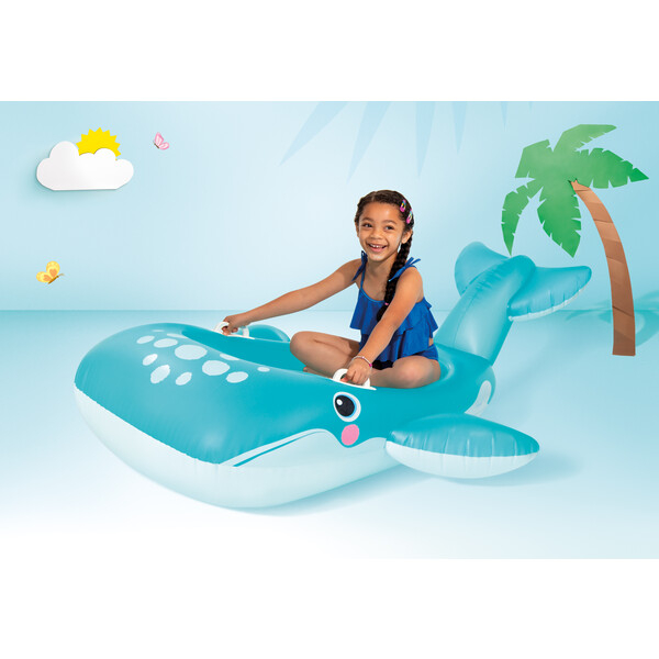 INTEX Plută-saltea gonflabilă "Balena Albastră" cu mânere, 168х140 cm, până la 40 kg, 3+ [7]