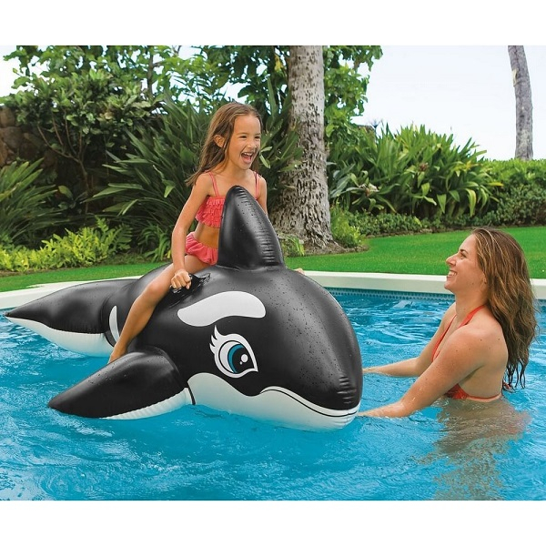 INTEX Plută-saltea gonflabilă “Balena" cu mânere, 193х119 cm, până la 40 kg, 3+ [4]