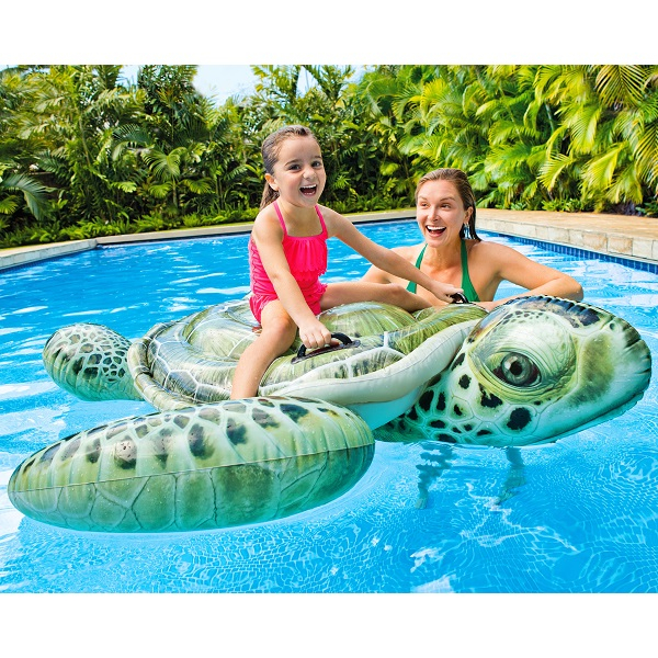 INTEX Plută-saltea gonflabilă “Broască țestoasă” cu mânere, 191х170 cm, până la 80 kg, 3+ [3]
