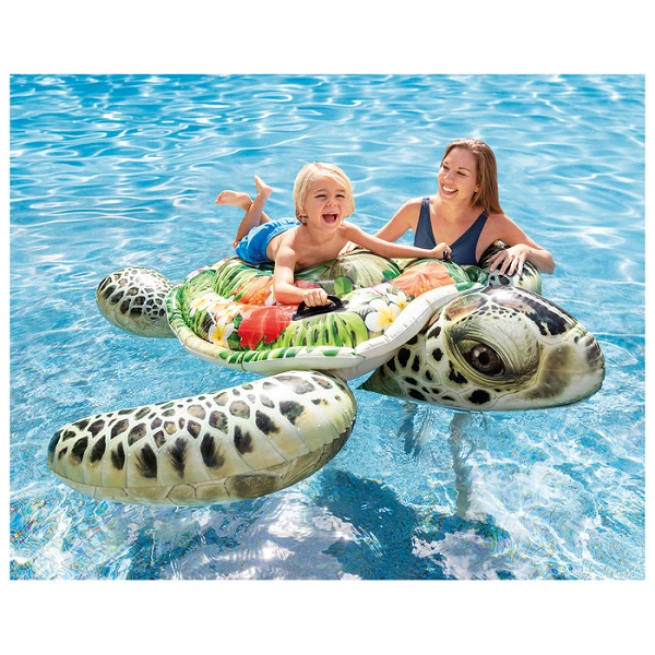 INTEX Plută-saltea gonflabilă “Broască țestoasă” cu mânere, 191х170 cm, până la 80 kg, 3+ [6]