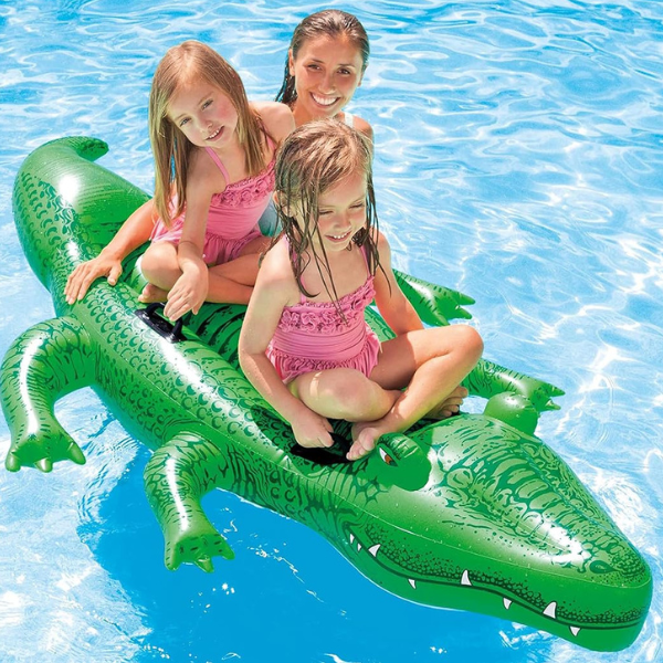 INTEX Plută-saltea gonflabilă "Crocodil gigant" cu mânere, 203x114x25  cm, până la 80 kg, 3+ [11]